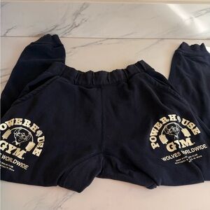 Wolves worldwide navy blue joggers